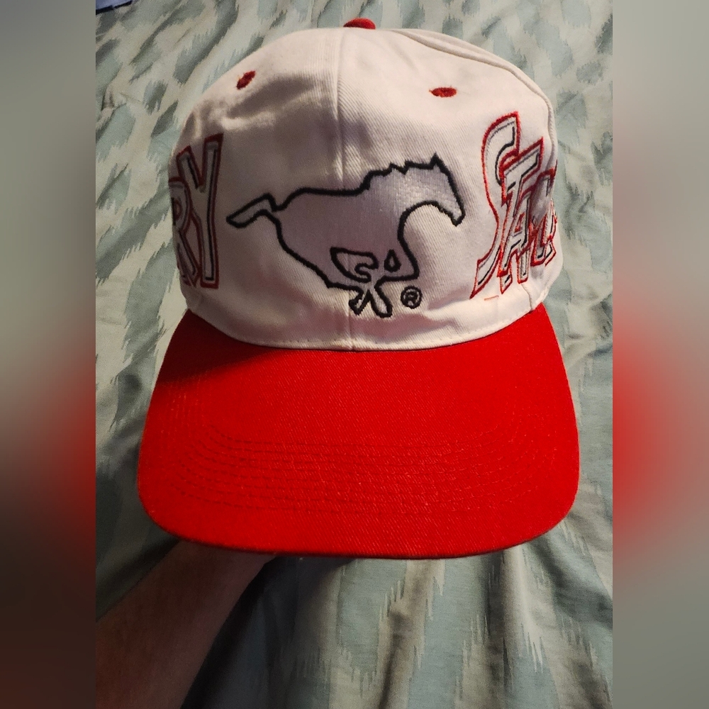 Vintage Rar Men’s Calgary Stampeders Adjustable Hat 80s /90s CFL See Photos Used